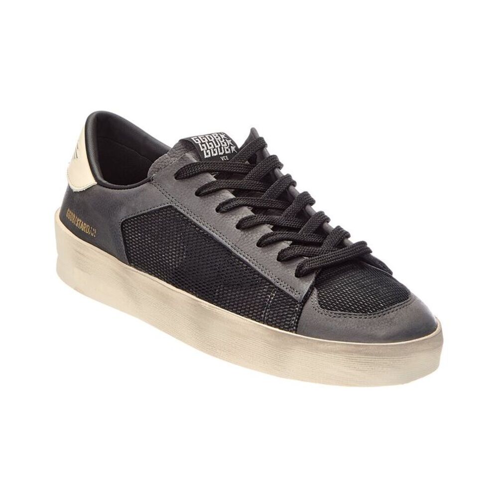 Golden Goose Superstar Leather & Mesh Sneaker, Black